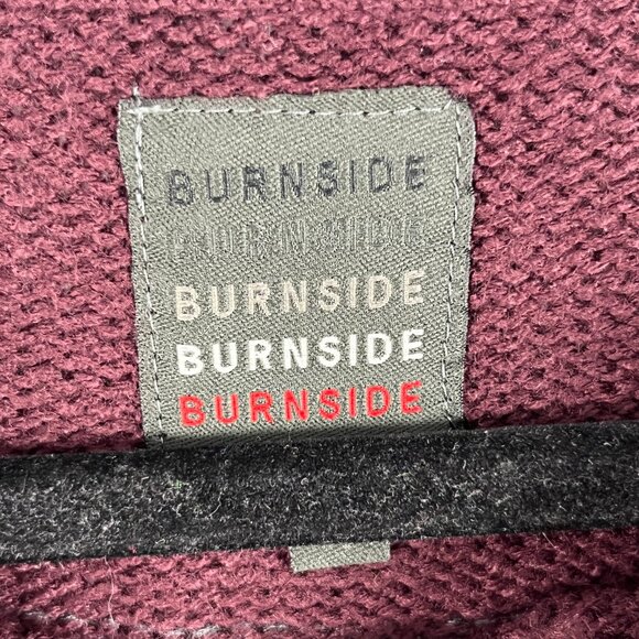 Burnside Sweater Size M Gray Long Sleeve Crew Neck Cable Knit Acrylic - Picture 5 of 9